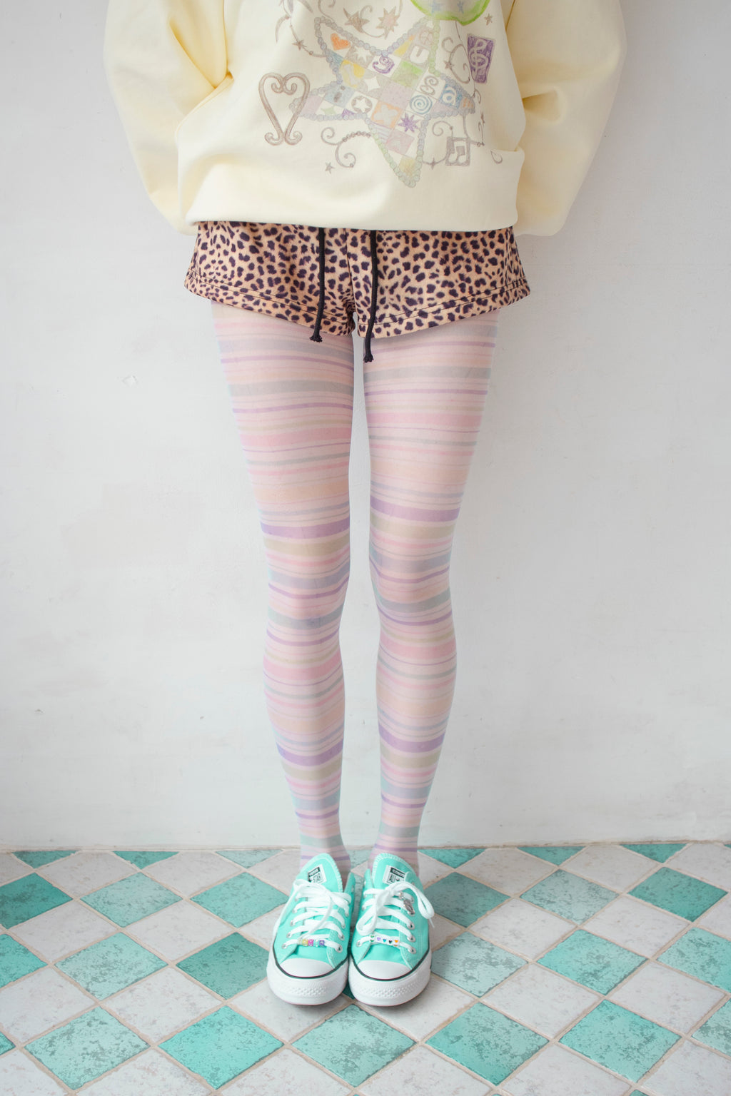 Pop Stripe Tights (20D)