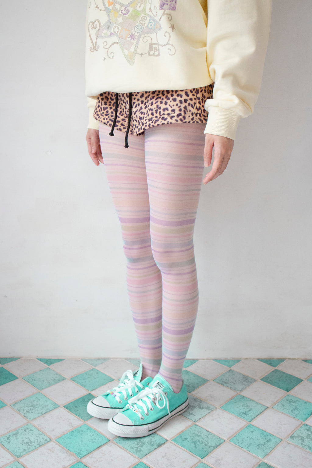 Pop Stripe Tights (20D)