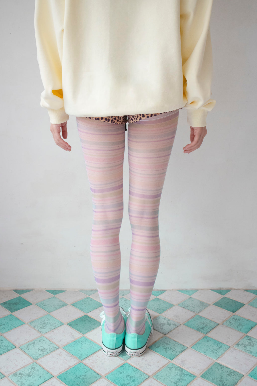 Pop Stripe Tights (20D)