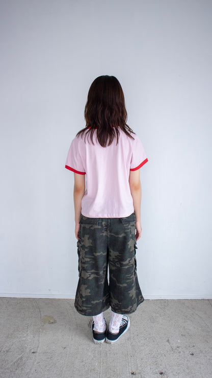 193 Reflector ringer T-shirt (pink)