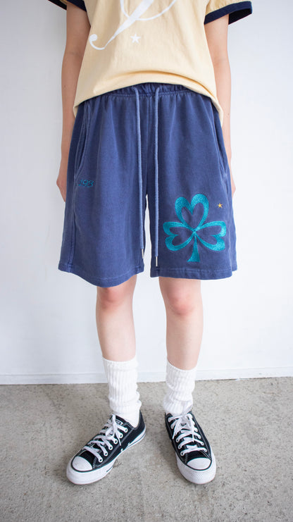 193 Clover pigment sweat shorts (navy)