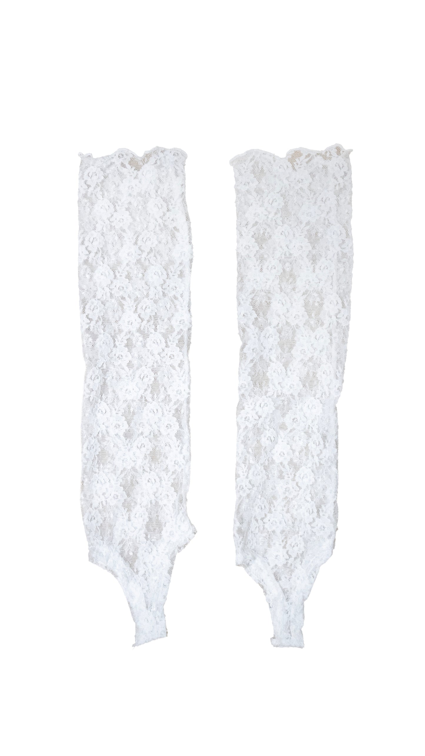 Lace leg warmer (white)