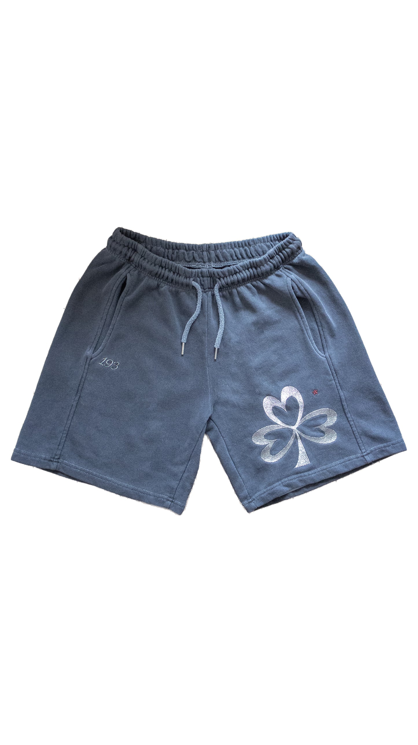 193 Clover pigment sweat shorts (charcoal)