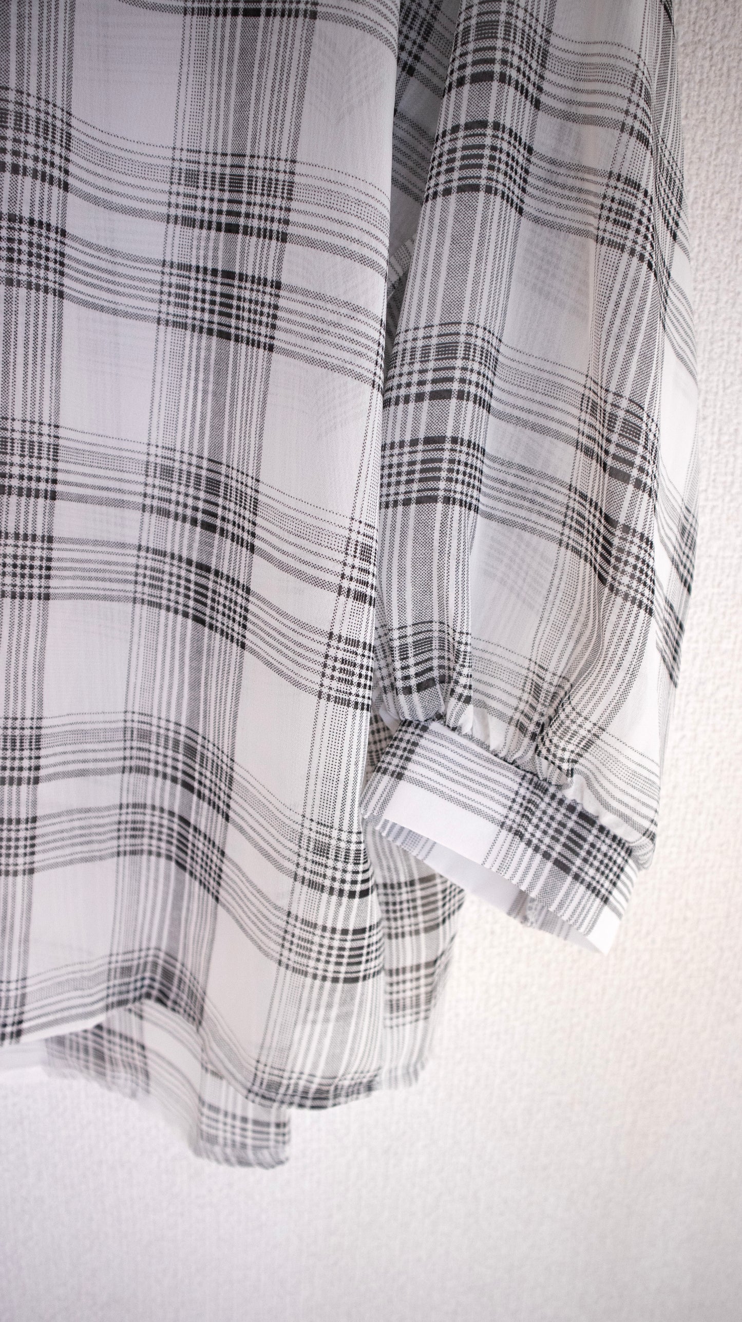 Sheer check shirts (ivory)