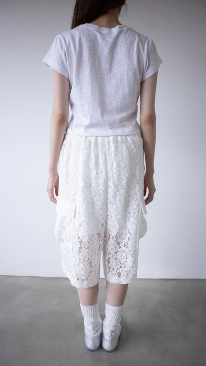 Flower eyelet t-shirt (white)