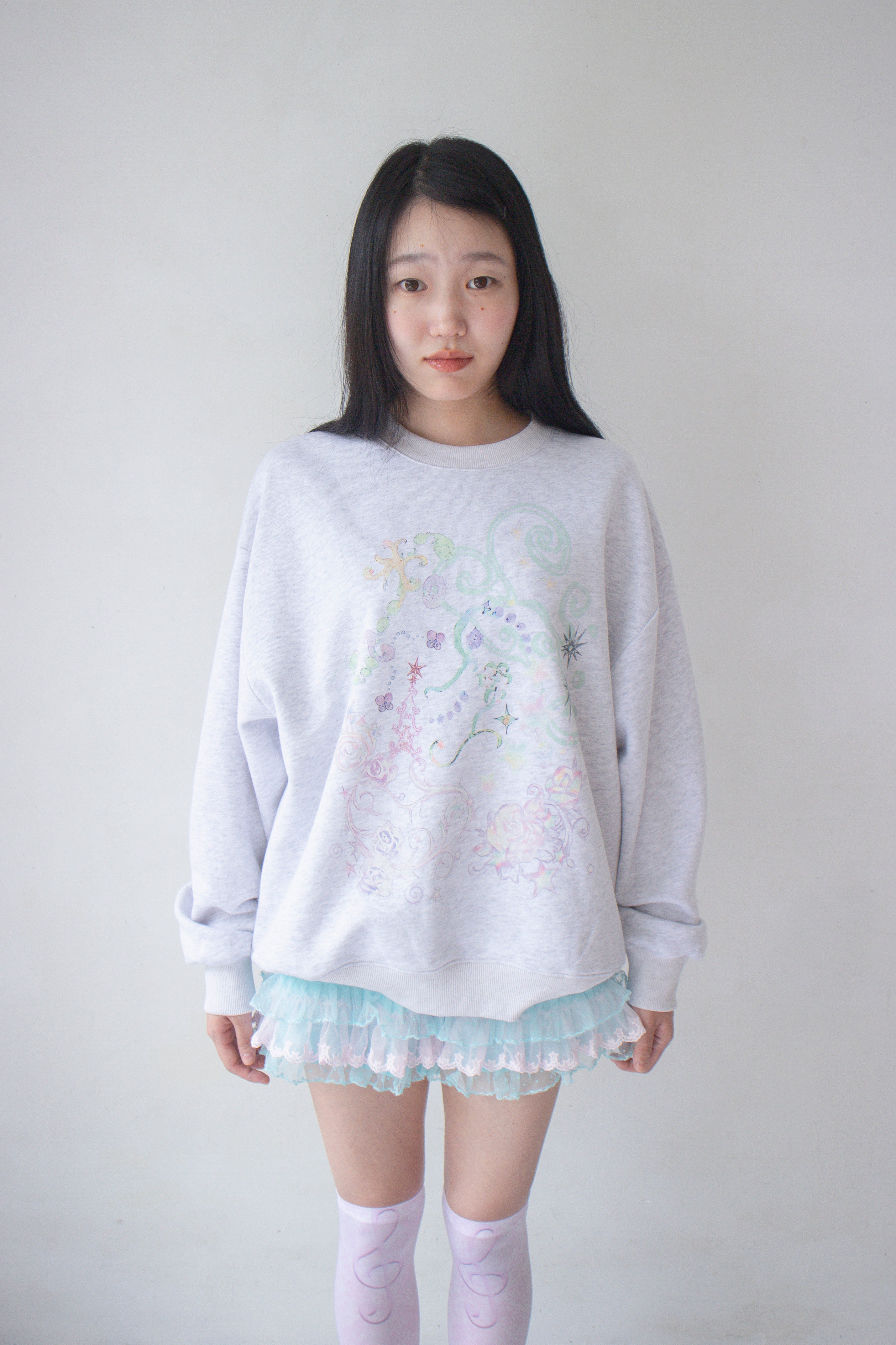 パンツ igusa 193 Star dot lace pants (sky blue) 193 Star dot lace pants (sky blue) – Igusa