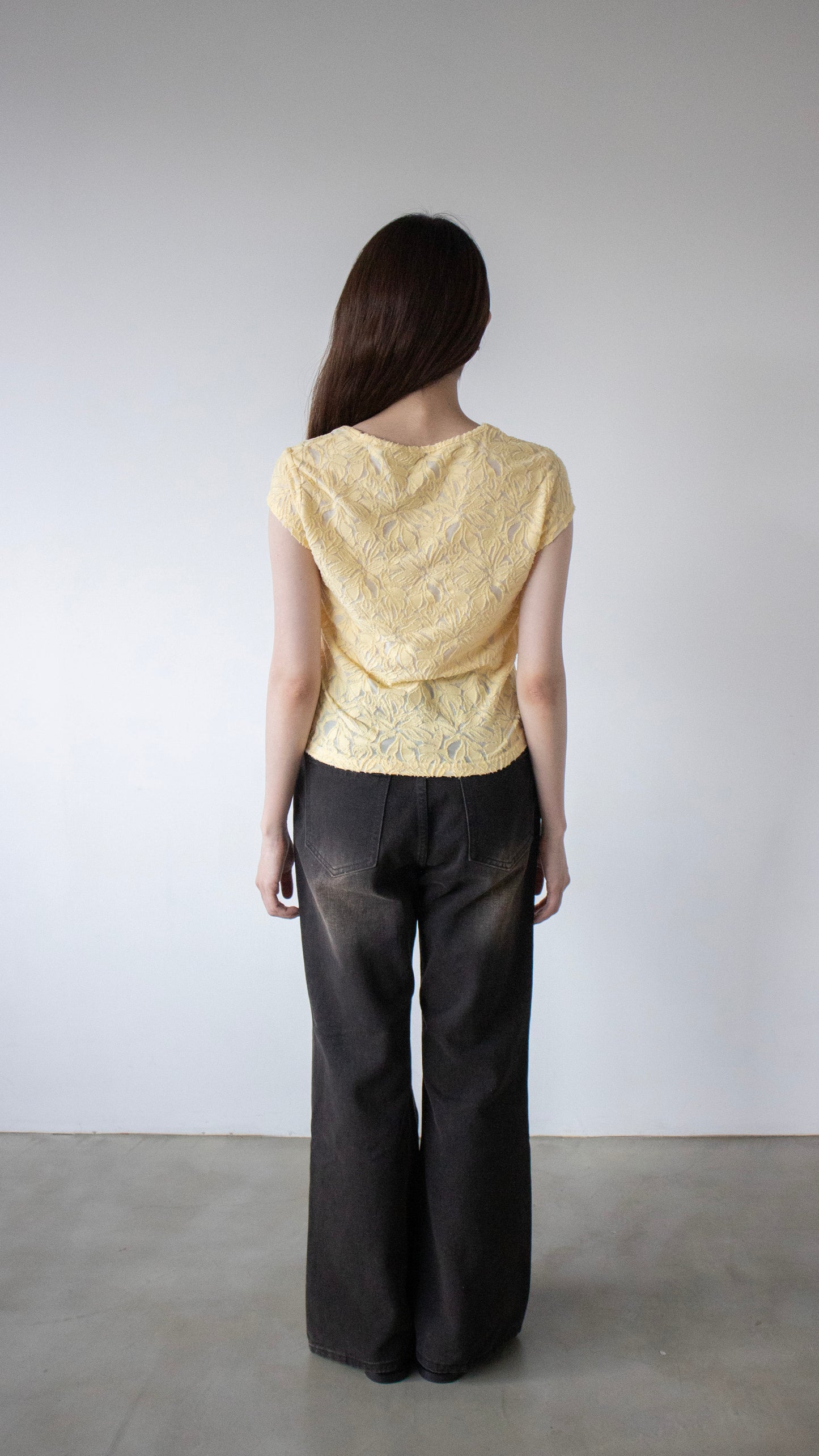 Tropical lace top (yellow)