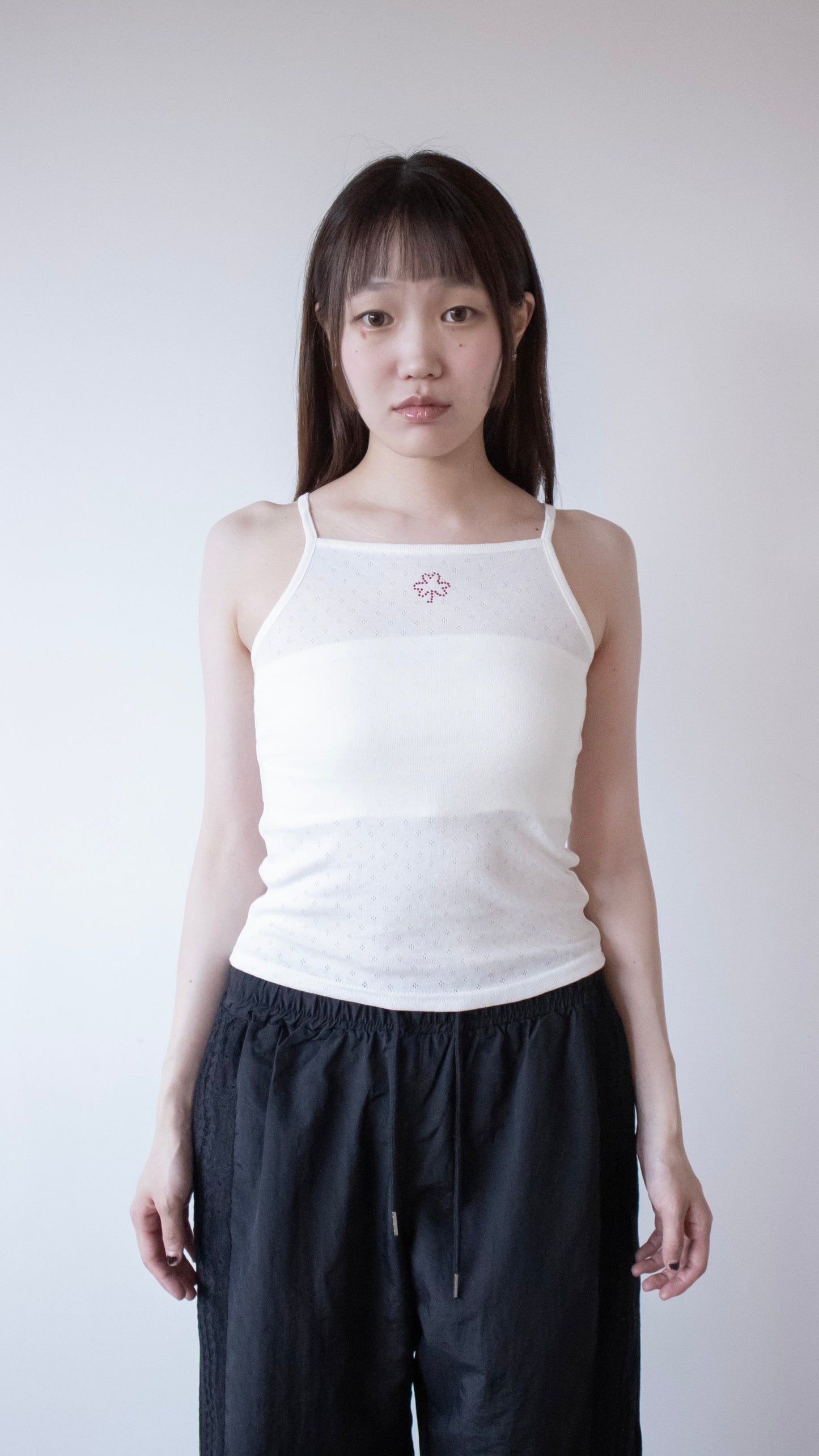 193 clover camisole (white/red)