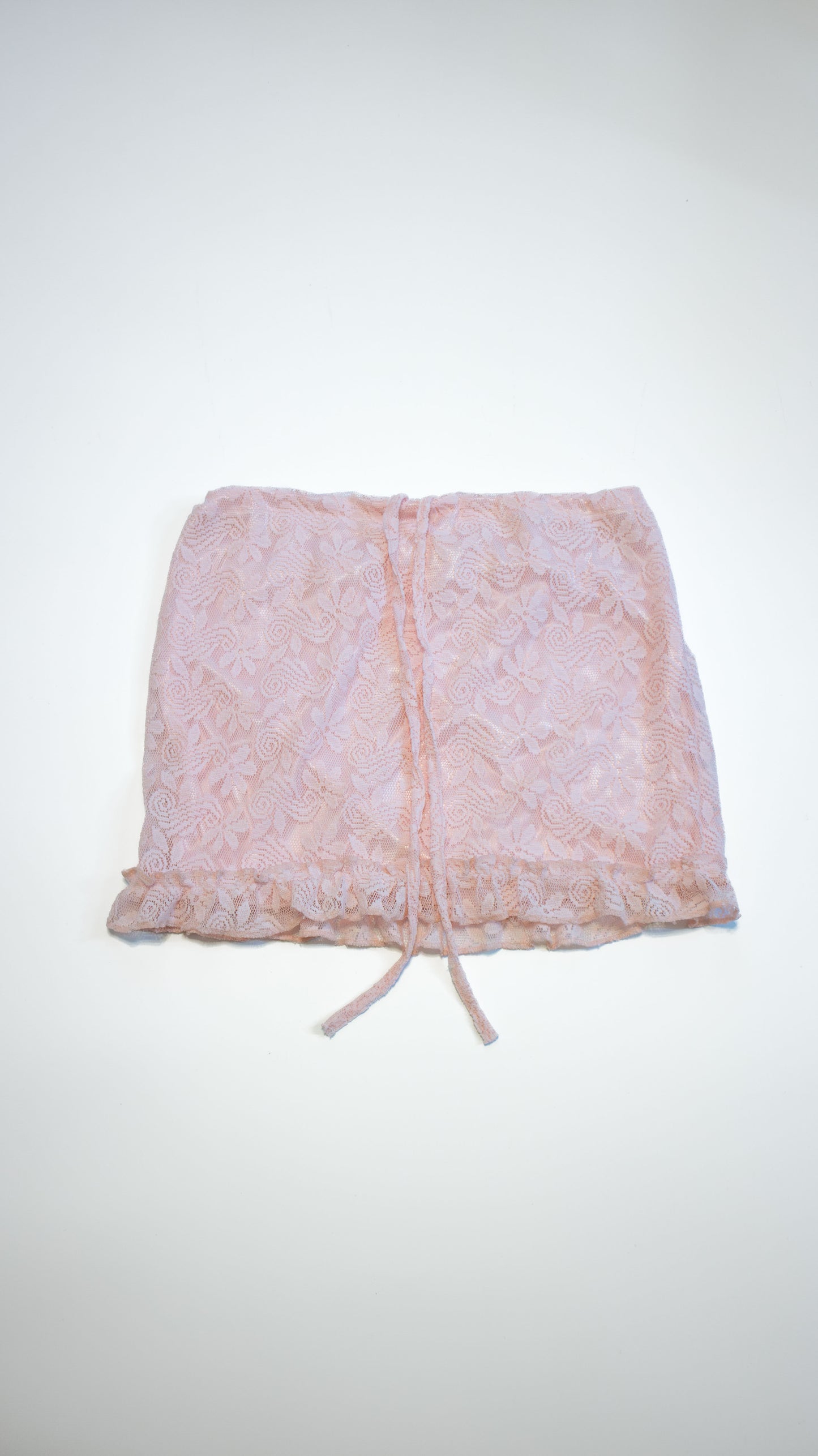 Lace string skirt (pink)