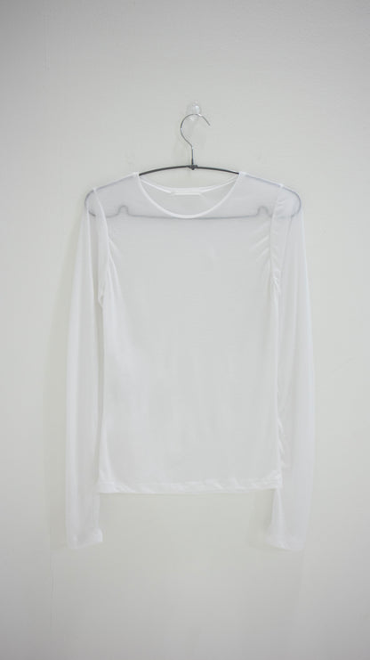 Sheer tencel top (white)