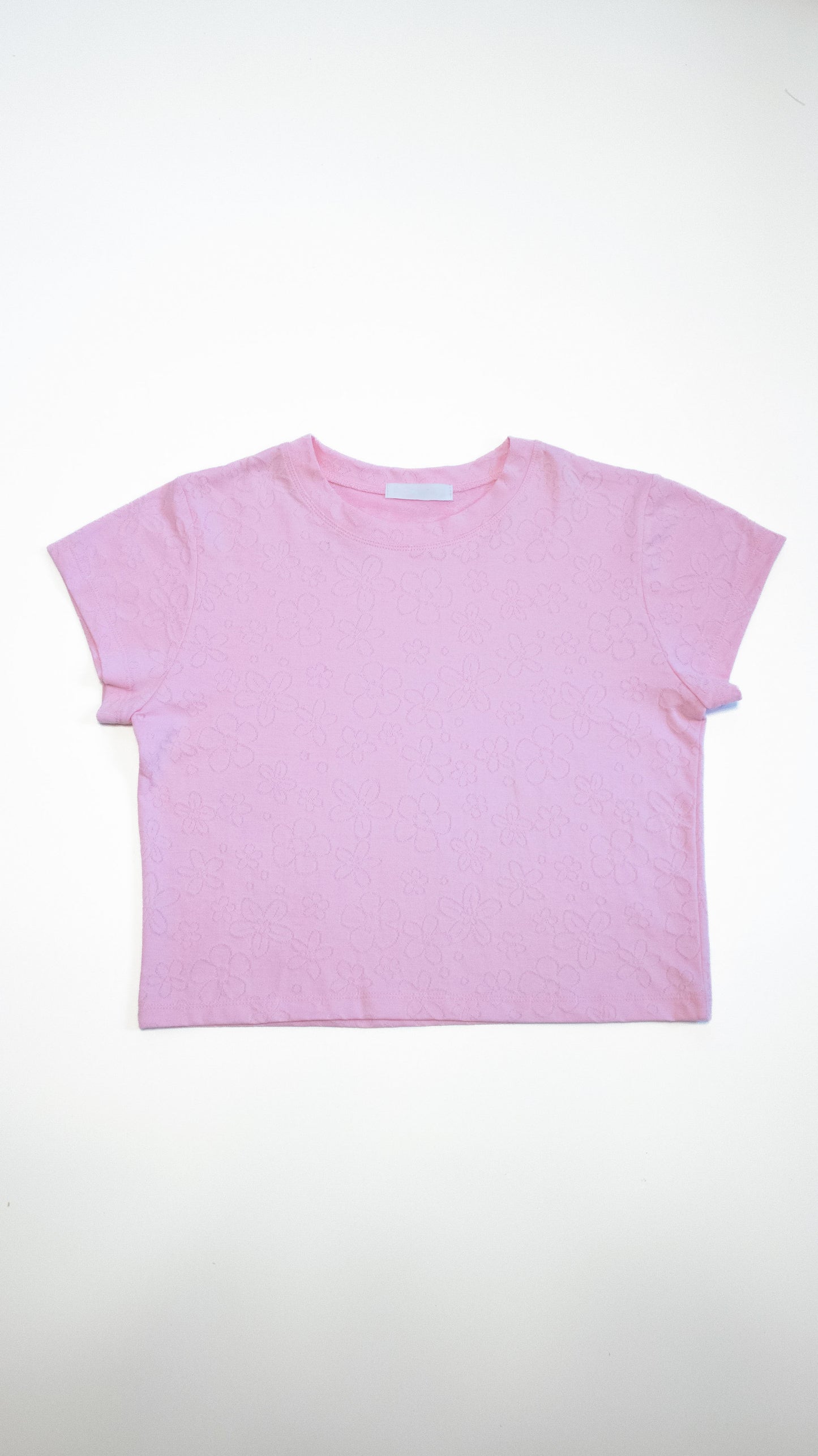 Flower eyelet t-shirt (pink)