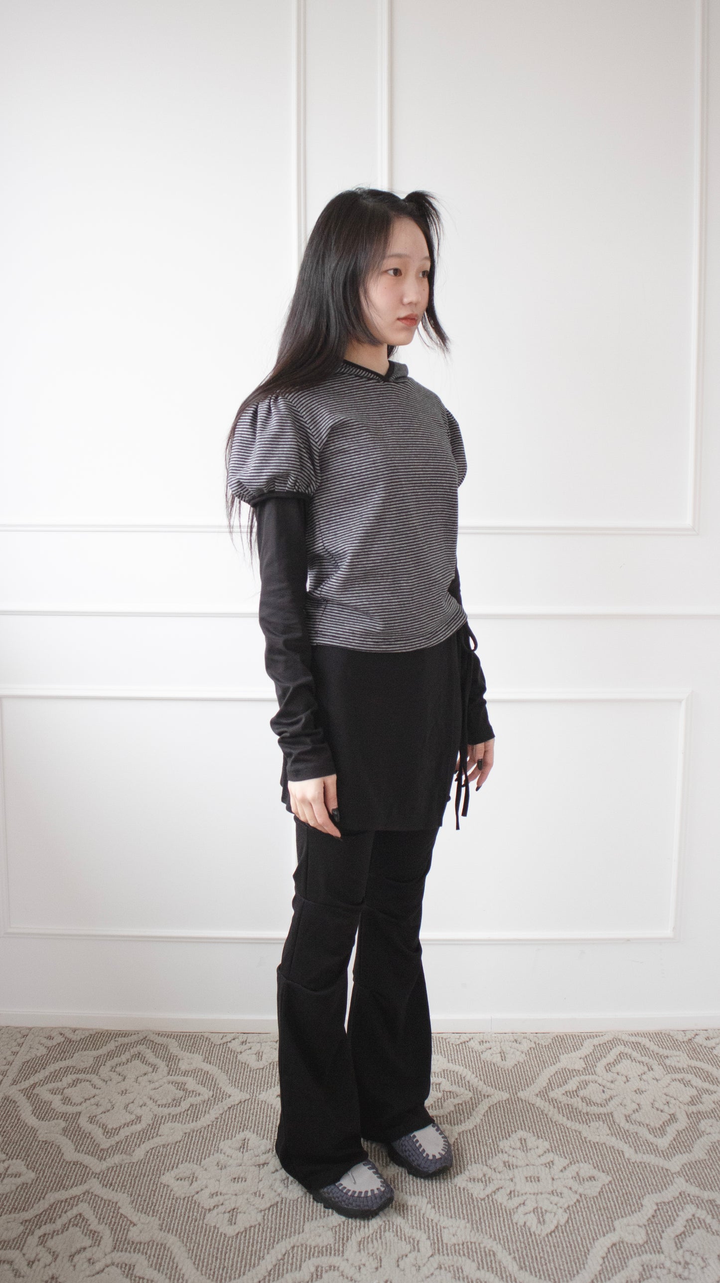 Technical skirt pants (black)