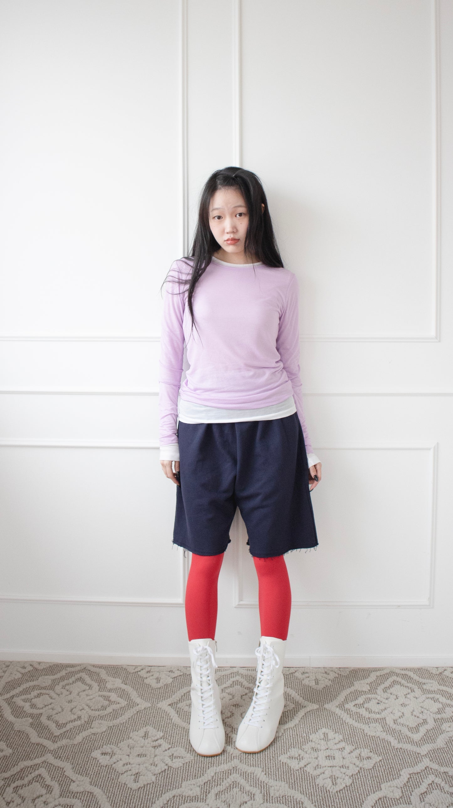 Basic 80D tights (red)