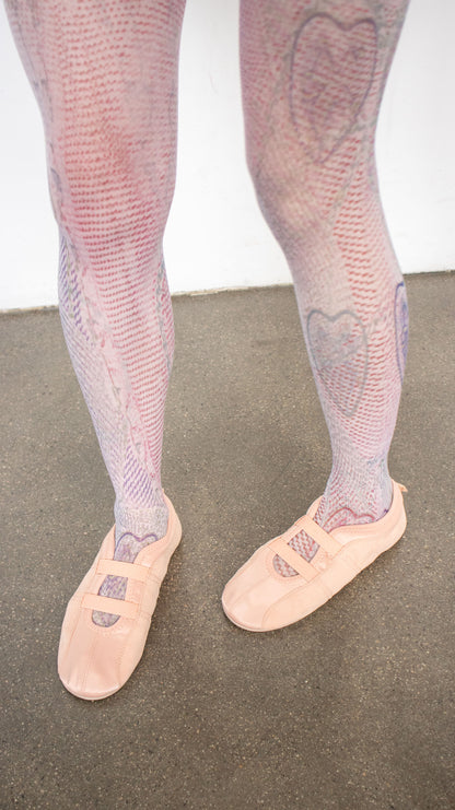 Flat ballet shoes (pink)