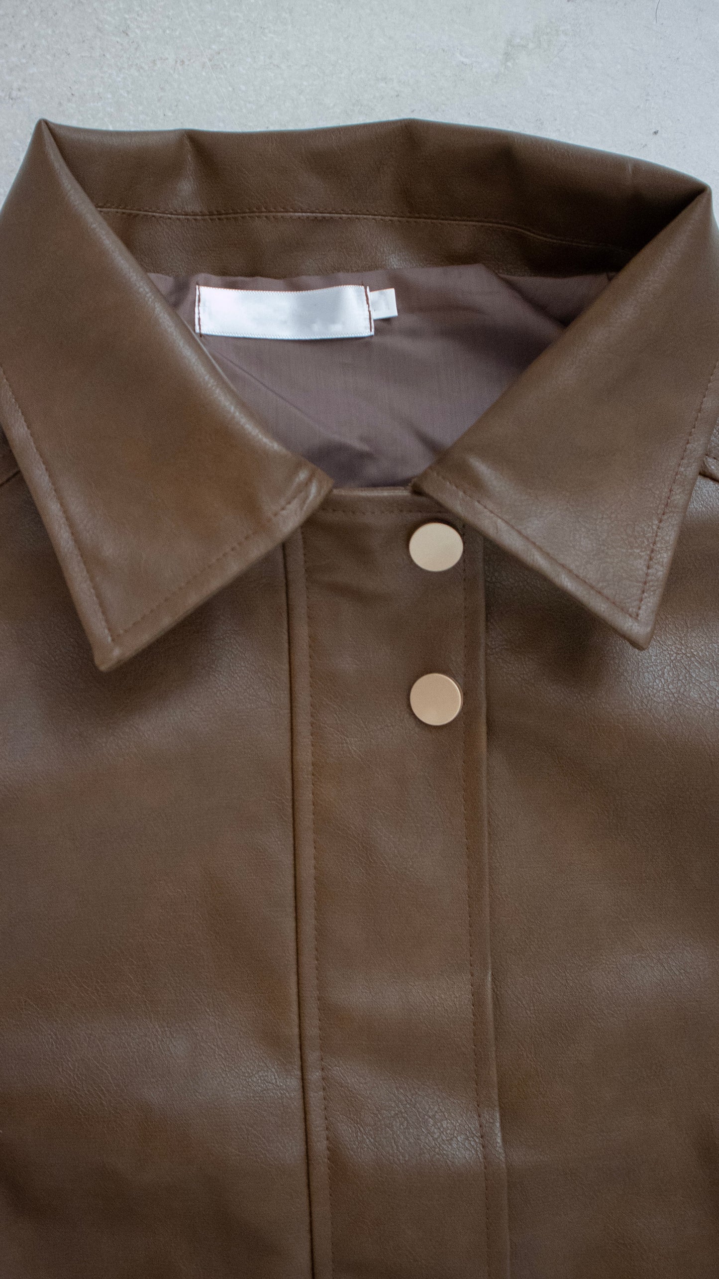 Oversize vintage leather jacket (brown)