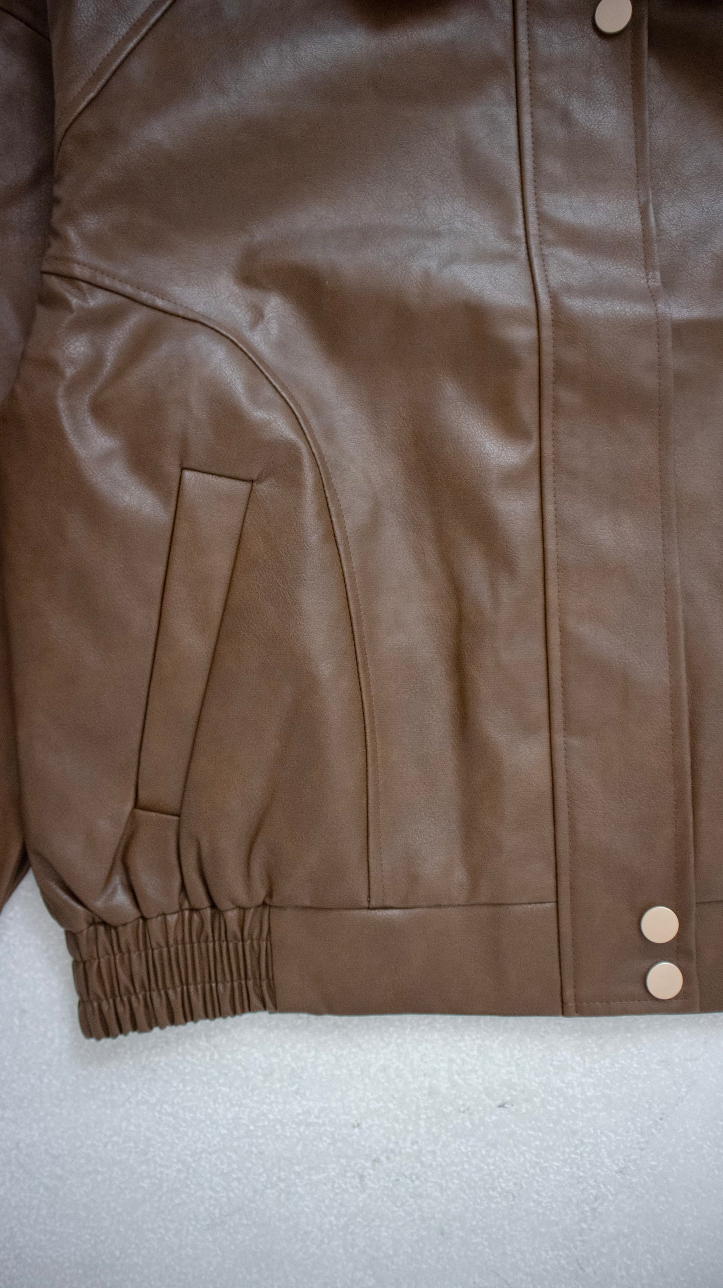 Oversize vintage leather jacket (brown)