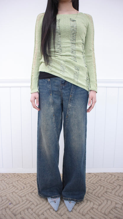 Rivet painter denim pants