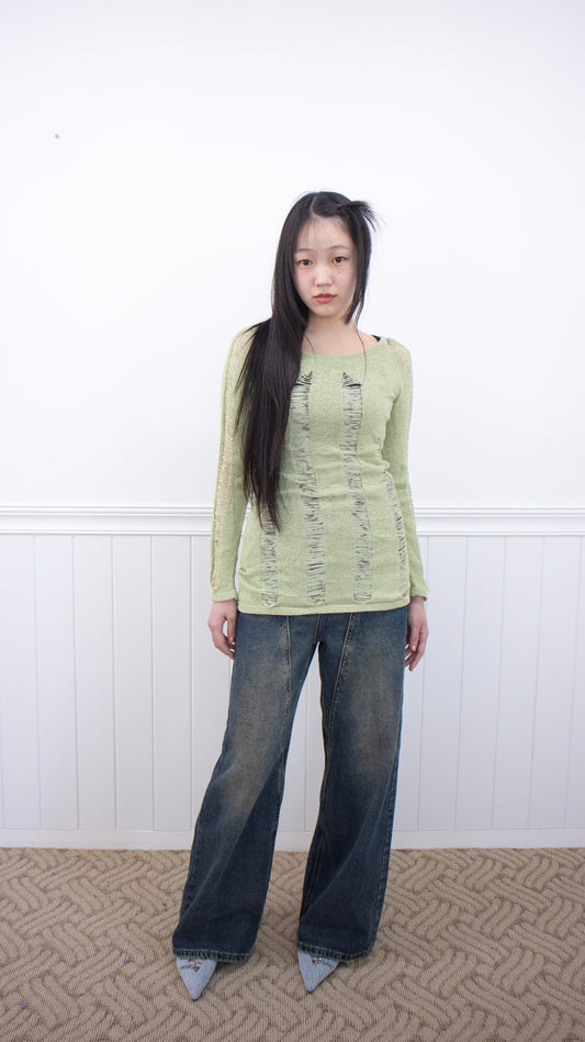 Rivet painter denim pants