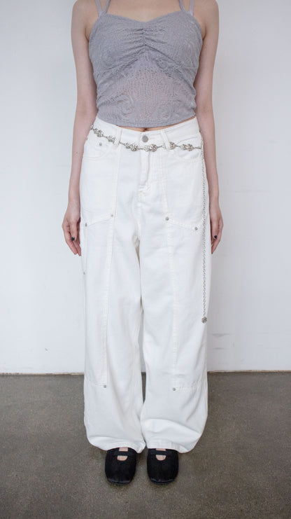 Arrow carpenter pants (ivory)