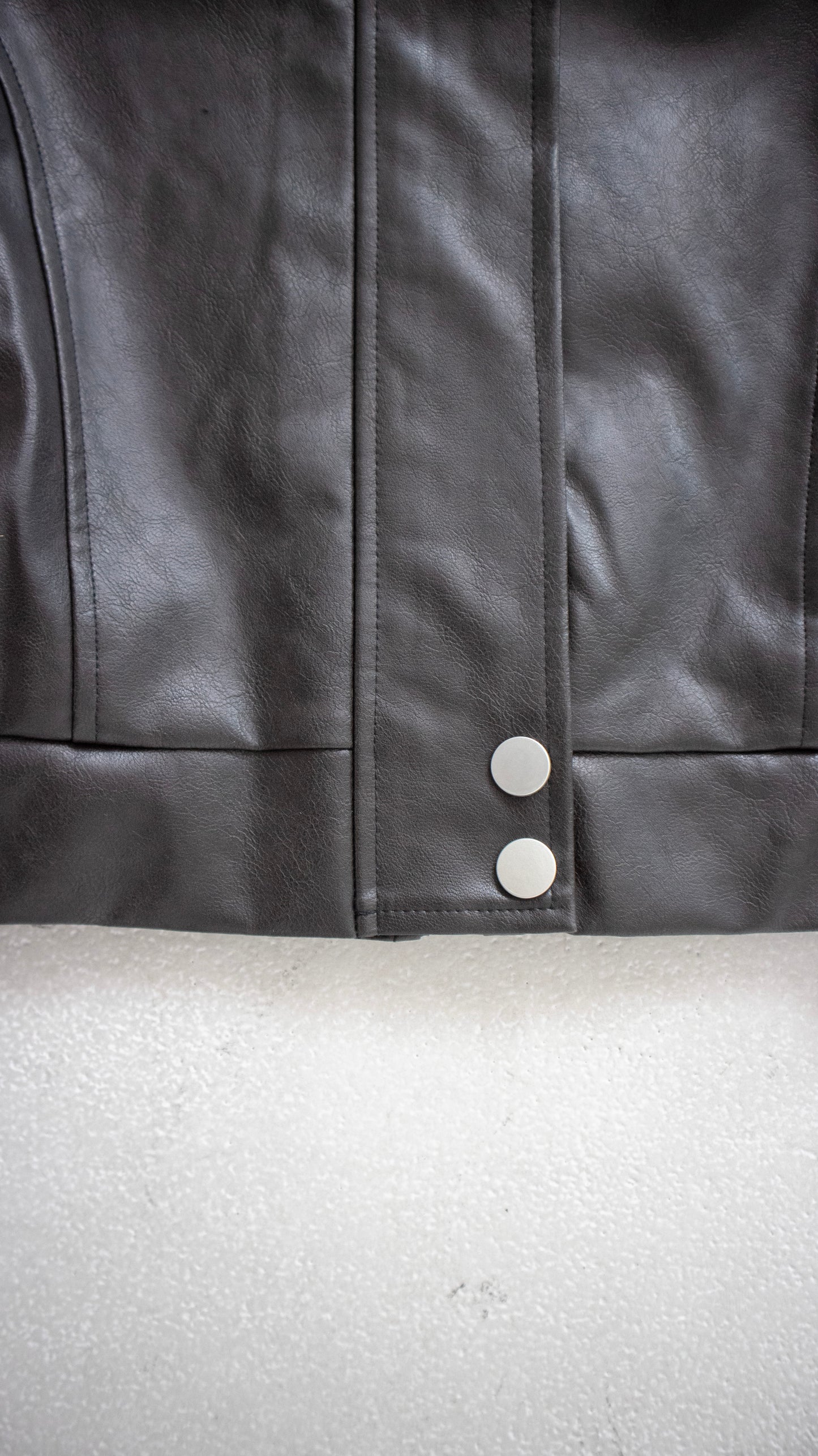 Oversize vintage leather jacket (black)