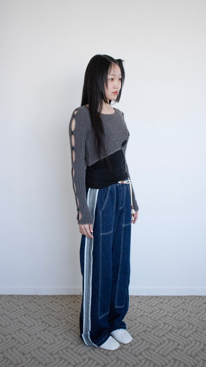 Hippie rope denim pants