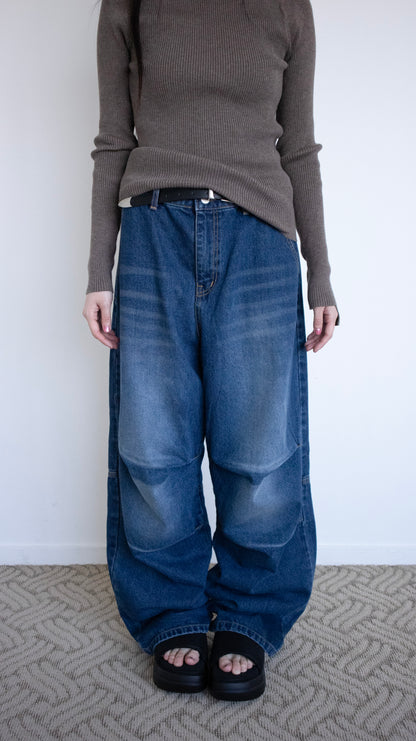 Oversized baggy denim (indigo)