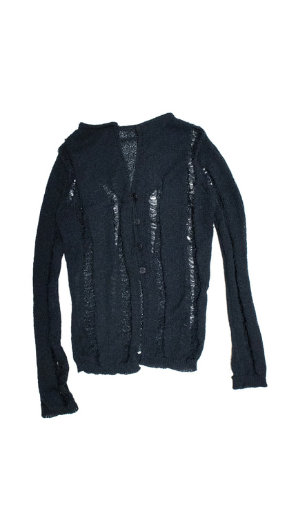 Grunge knit cardigan (black)