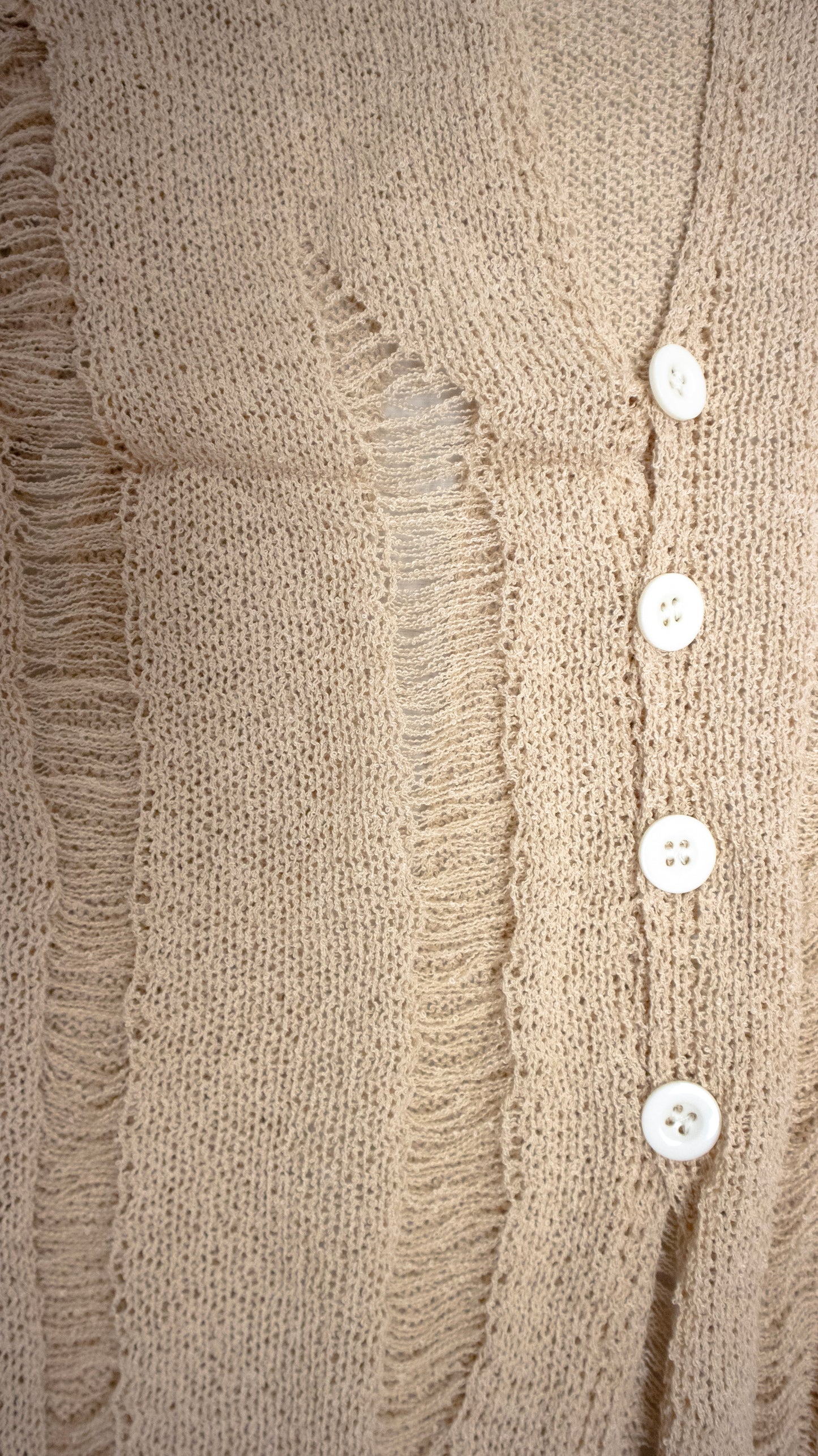 Grunge knit cardigan (beige)