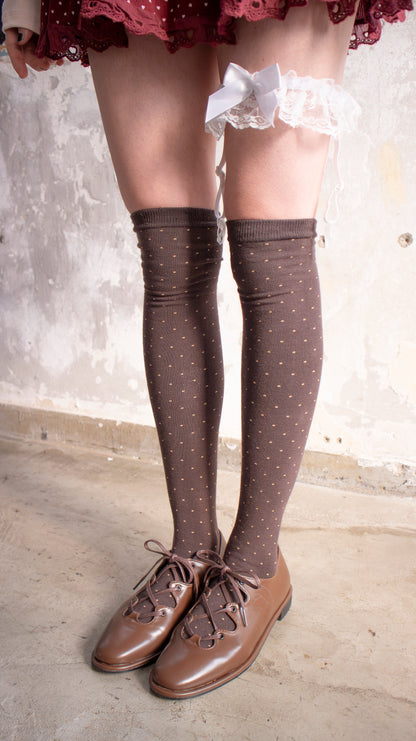 Cocoa over-knee socks