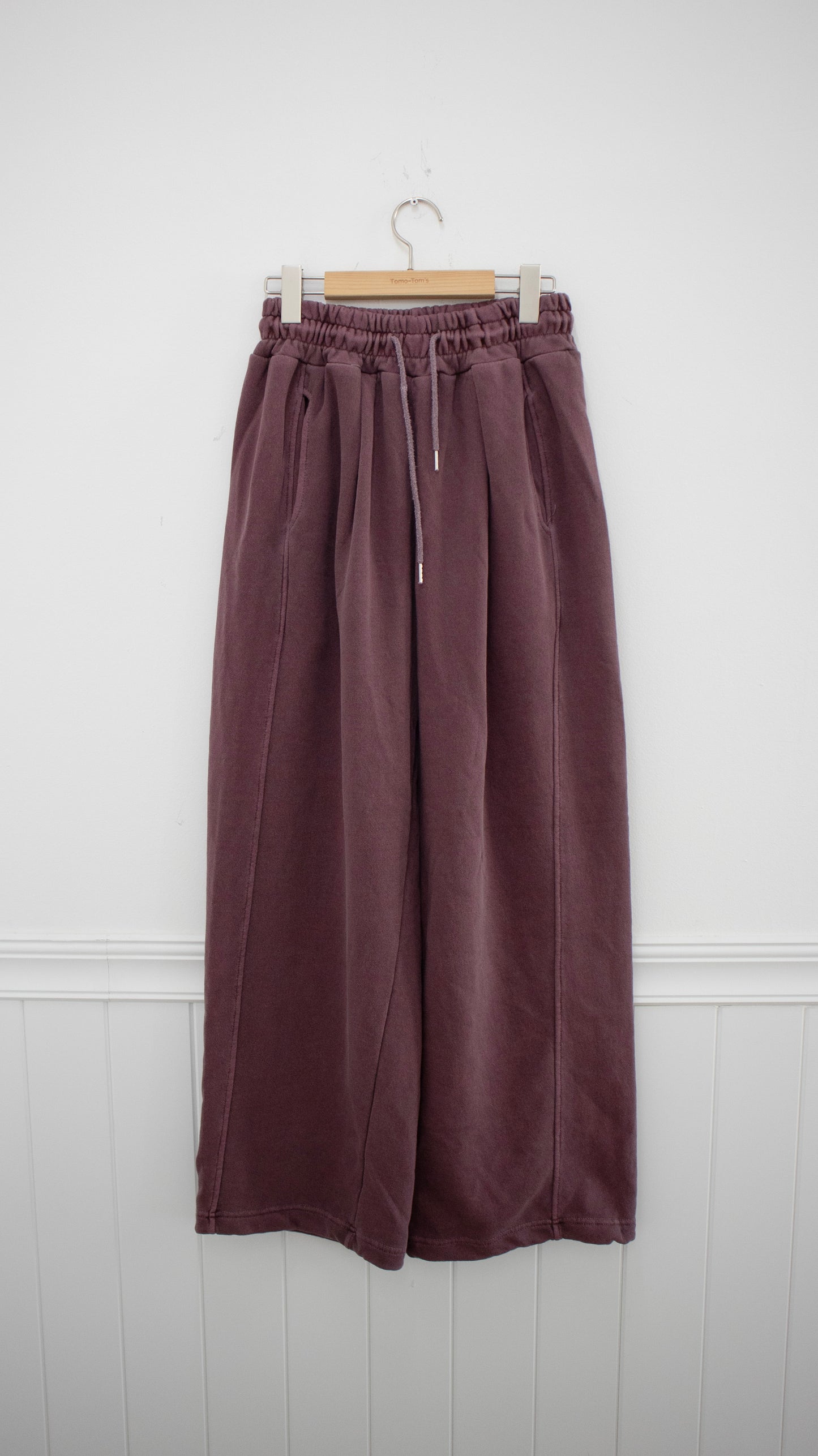 Pigment faded sweat pants (dark red)