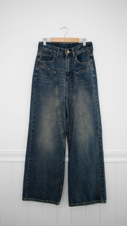 Rivet painter denim pants