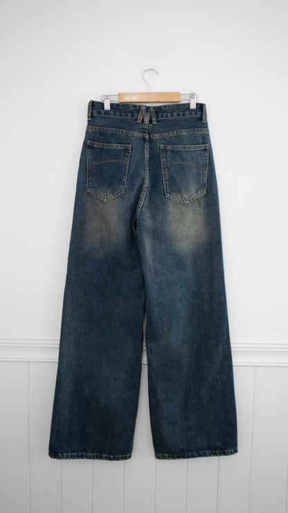 Rivet painter denim pants