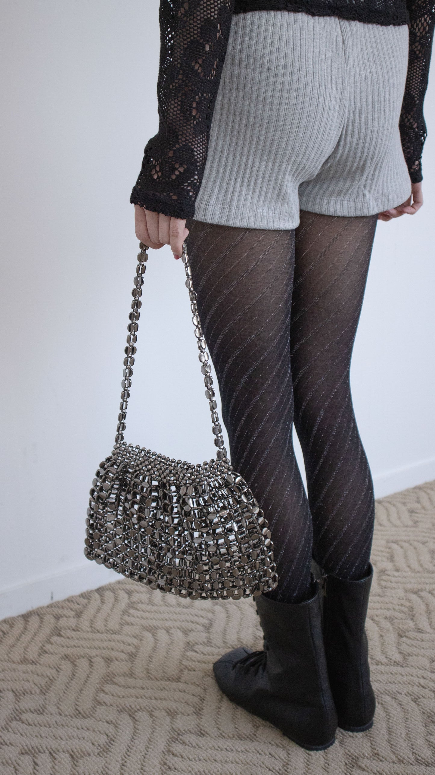 Beads petit bag (silver)