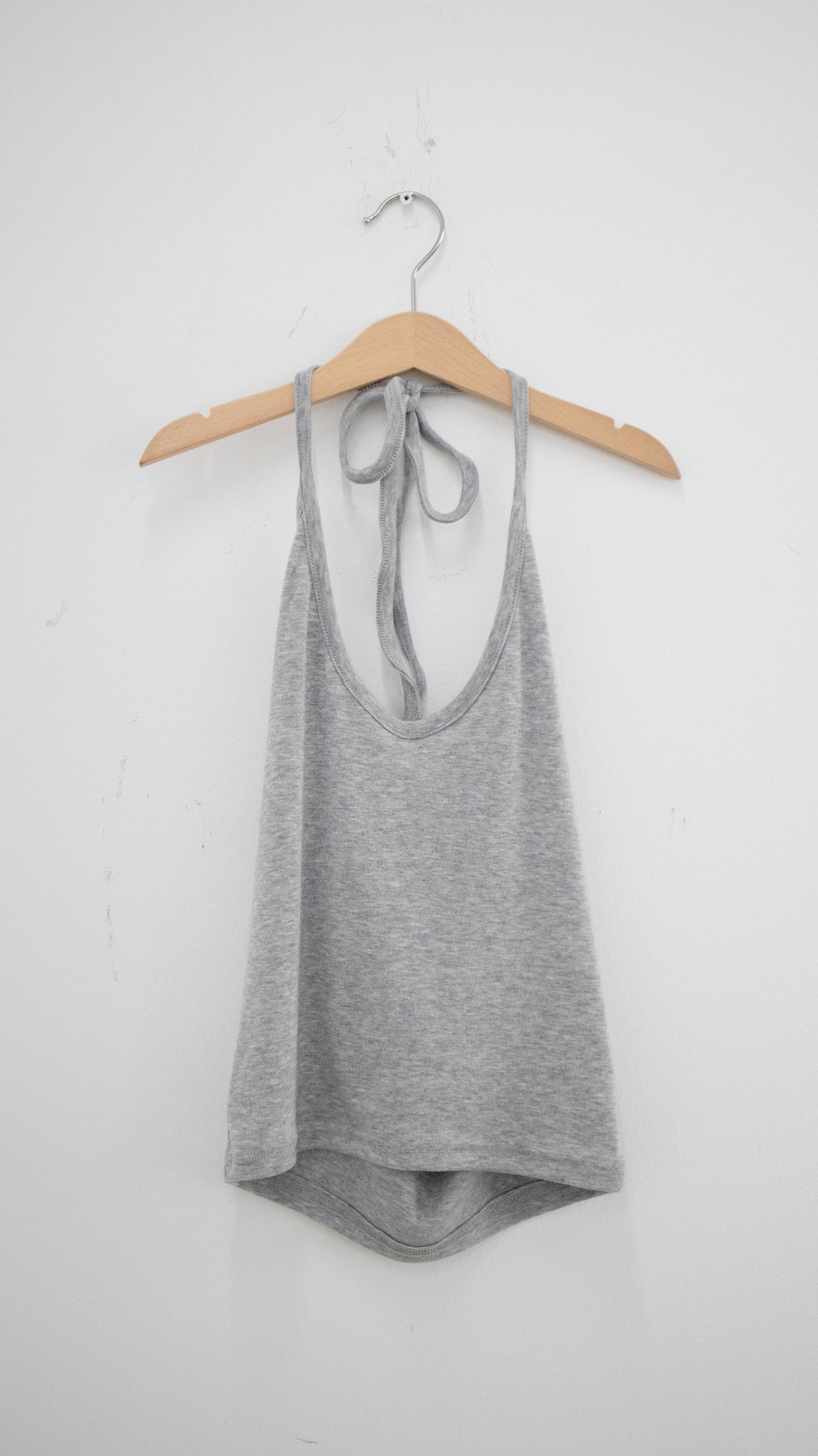 String halter sleeveless (gray)