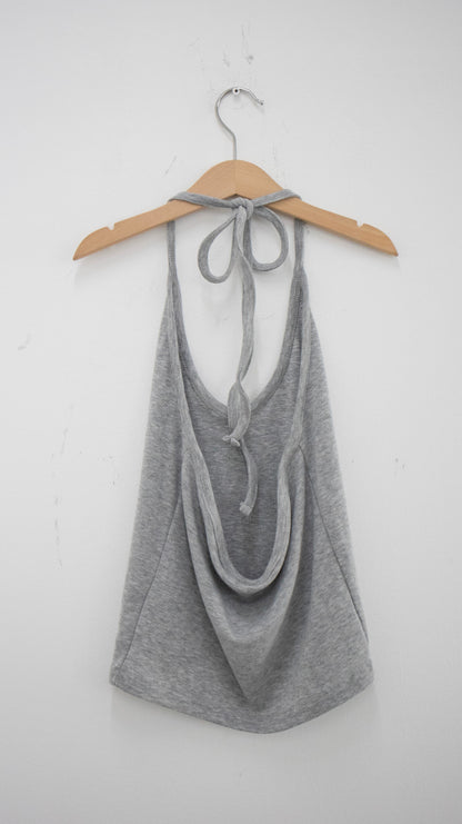 String halter sleeveless (gray)