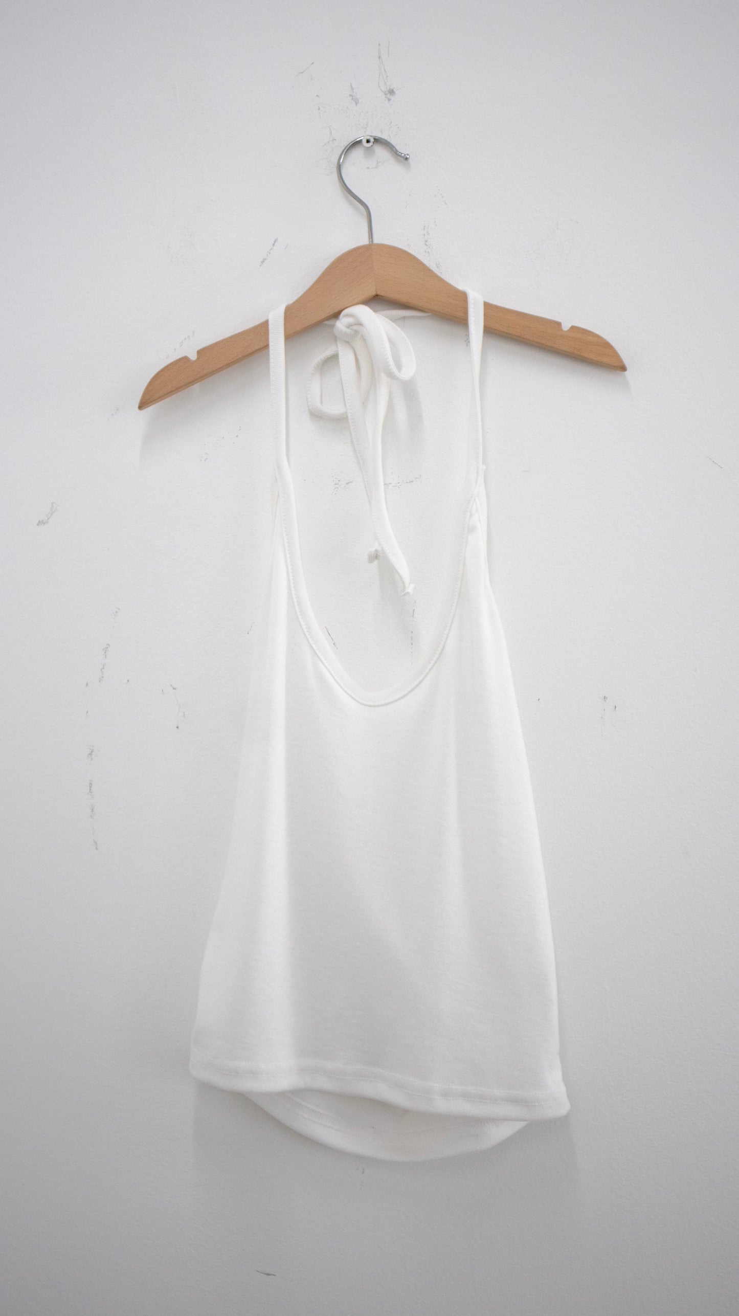 String halter sleeveless (white)