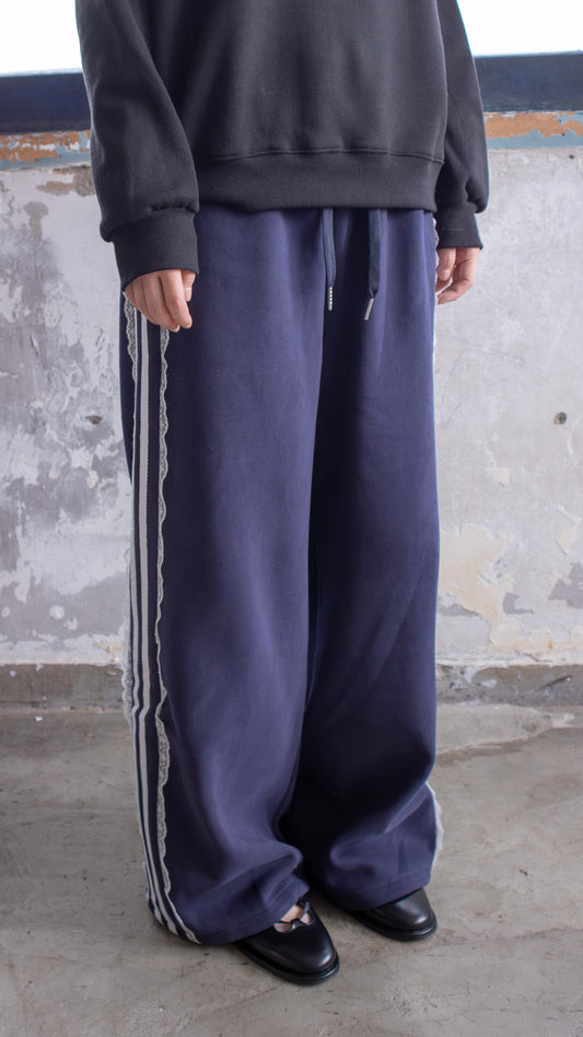 Lace tape sweatpants (navy)