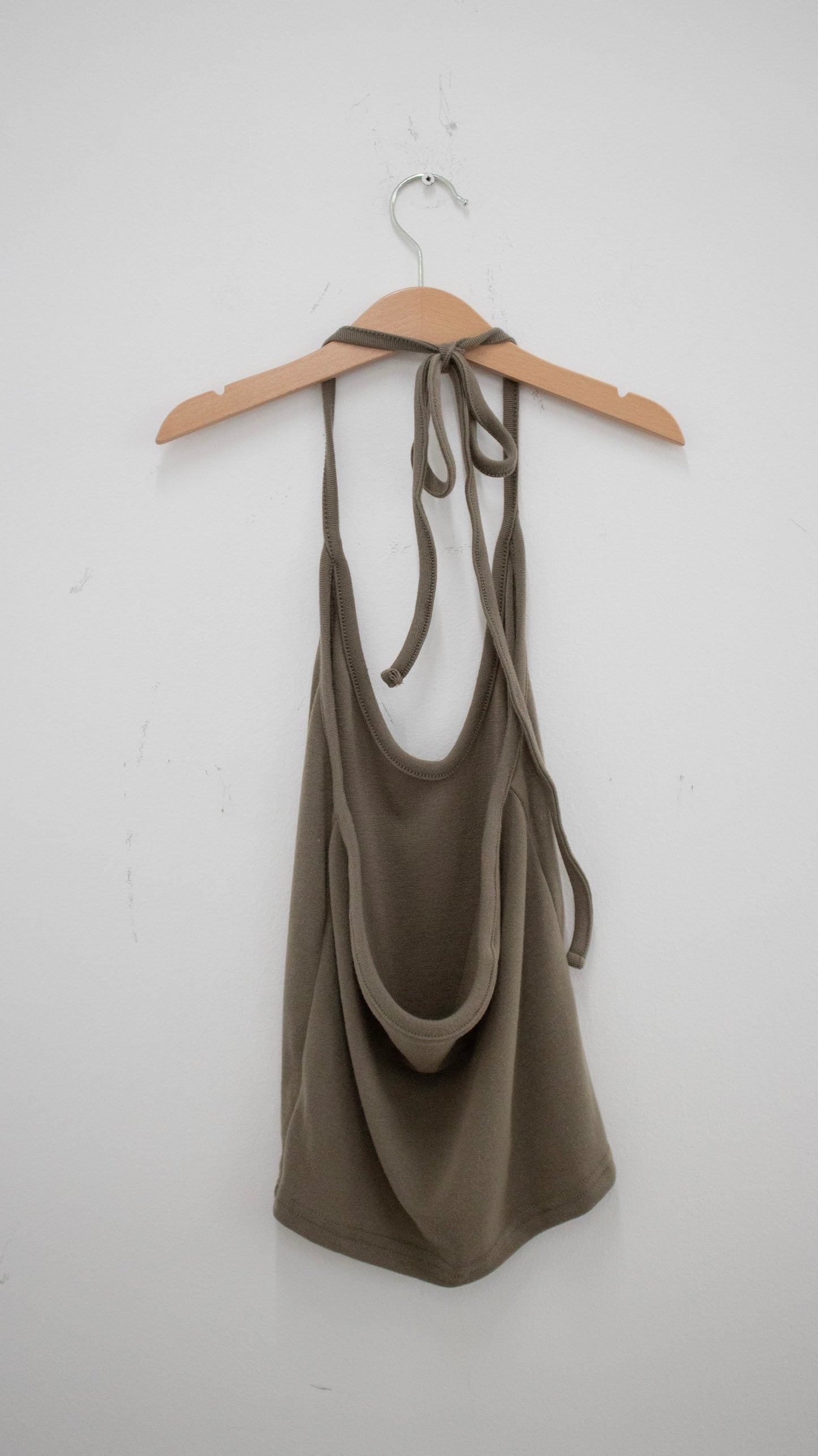 String halter sleeveless (khaki)