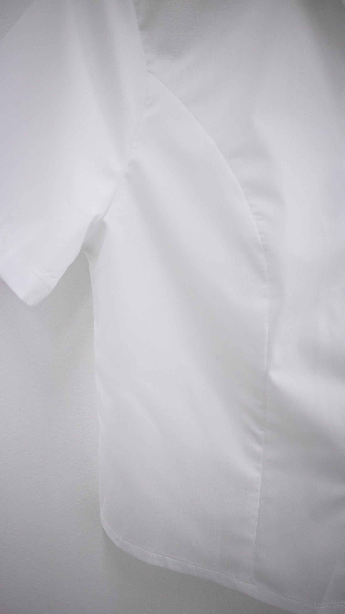 Front seam cropped shirts (white)