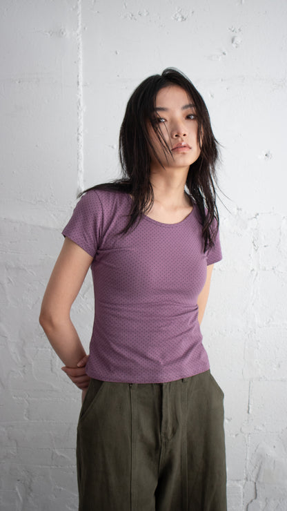 Dot basic t-shirt (purple)