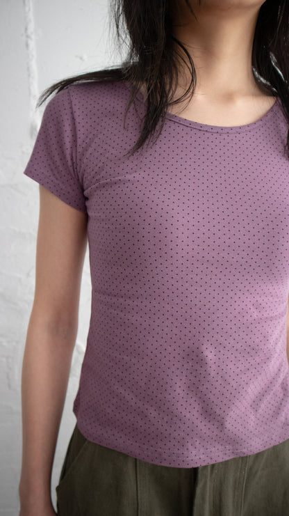 Dot basic t-shirt (purple)