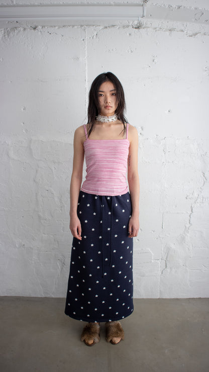 Star long skirt (navy)