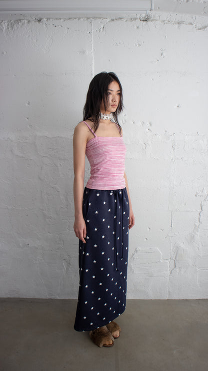 Star long skirt (navy)