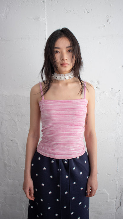 Multi border camisole (pink)