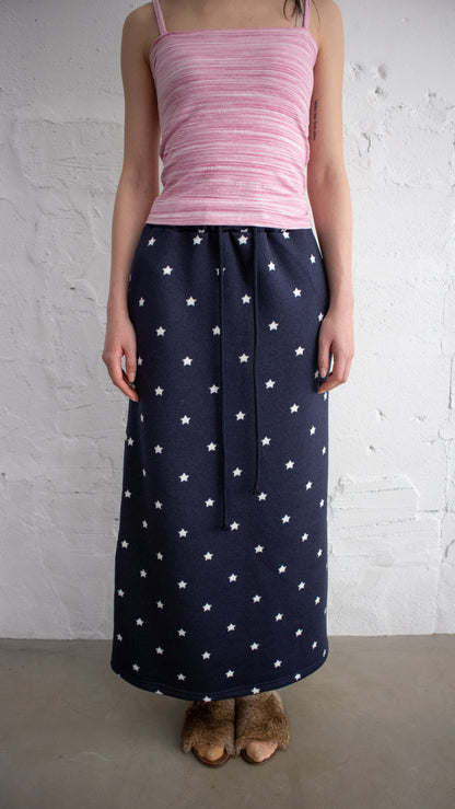 Star long skirt (navy)