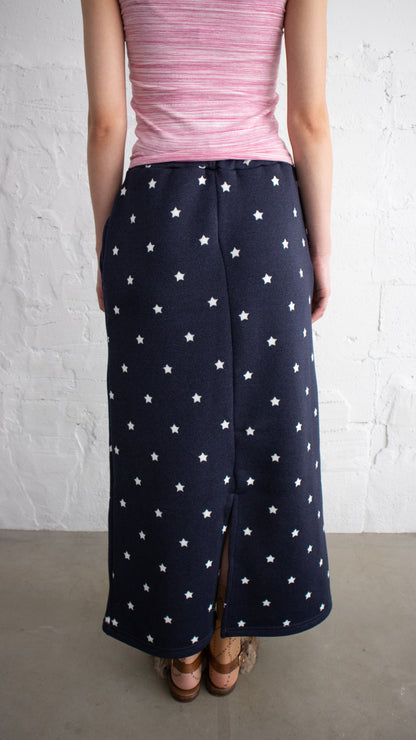 Star long skirt (navy)