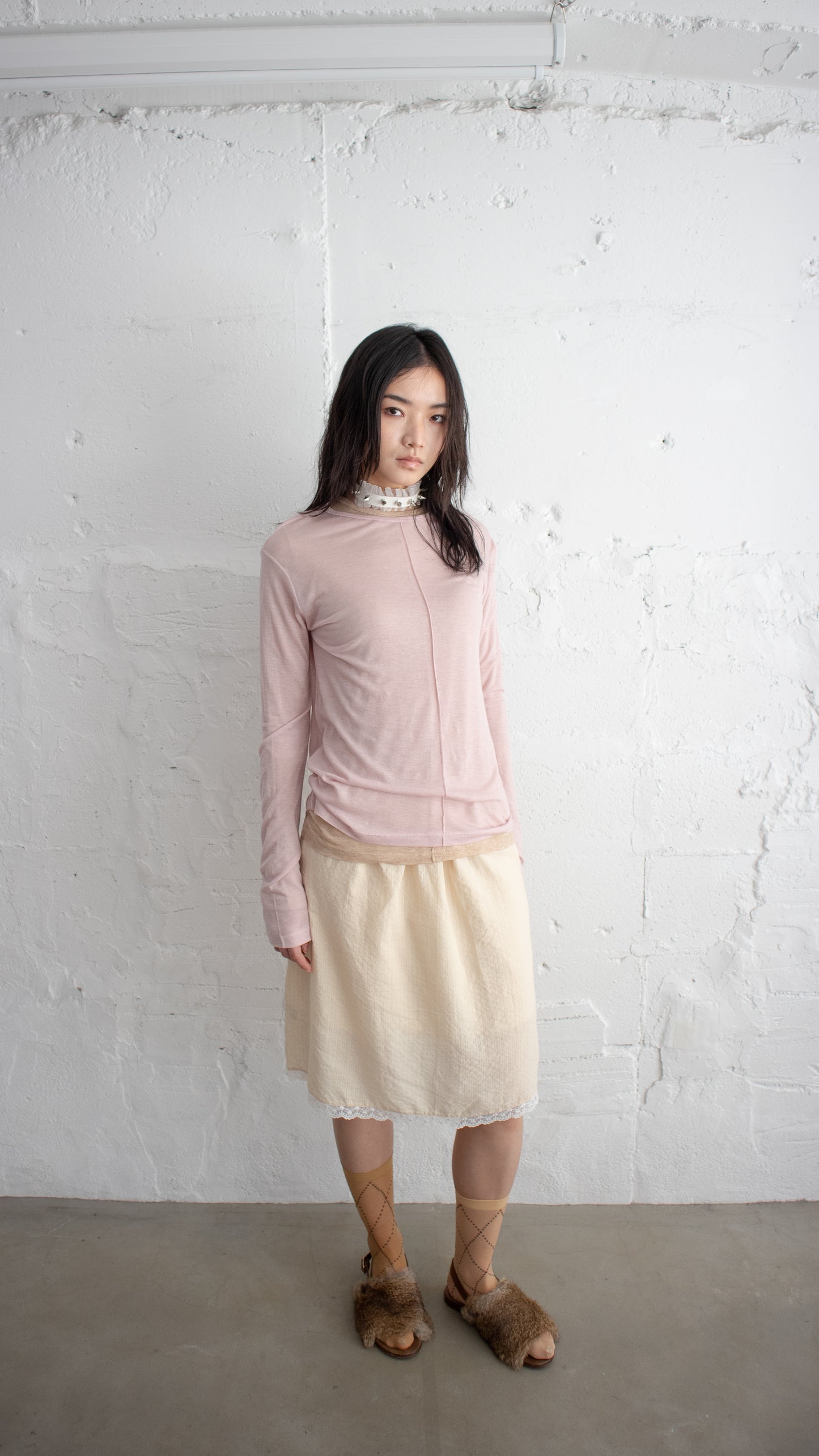 Ringo midi skirt (beige)