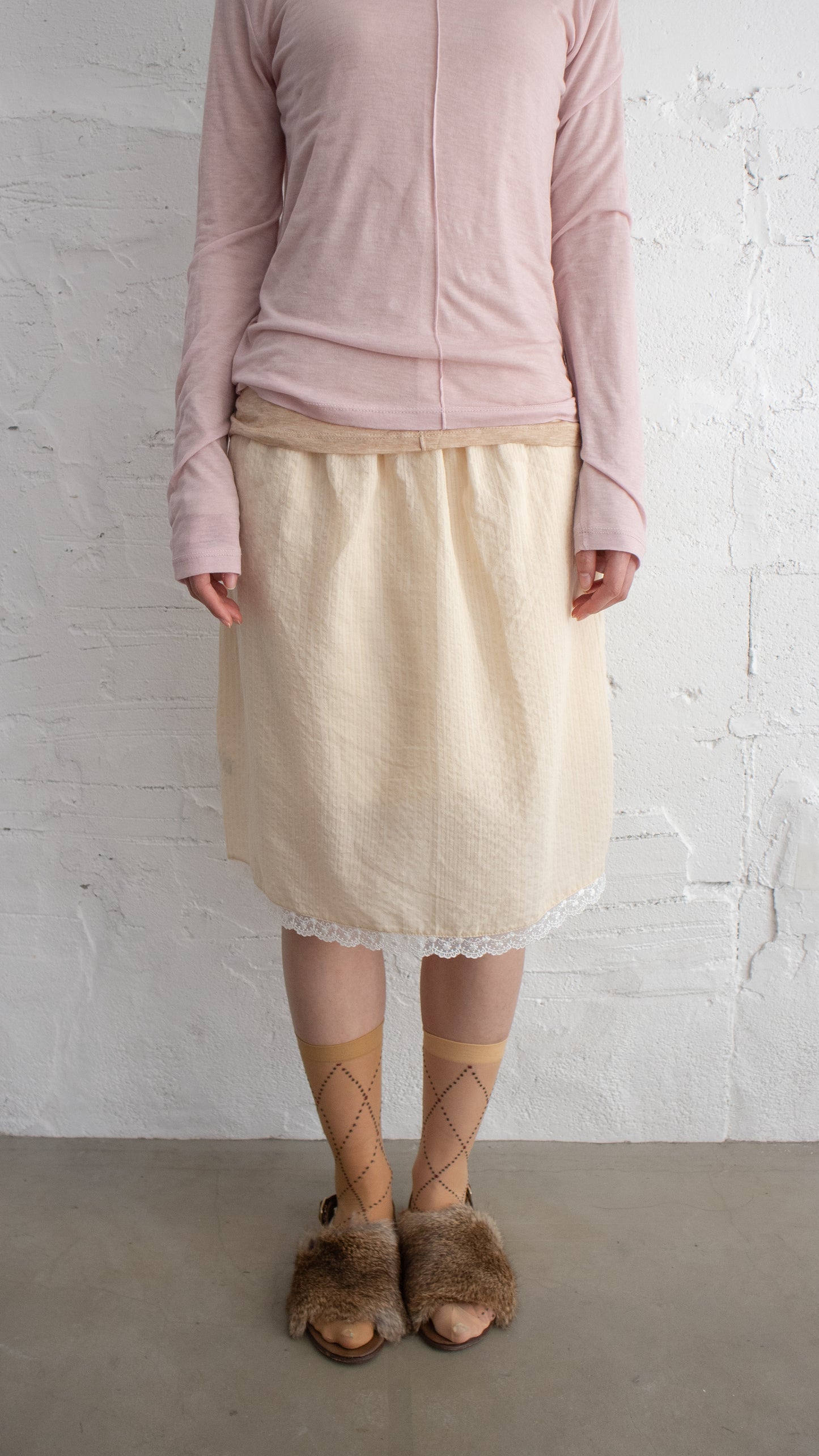 Ringo midi skirt (beige)