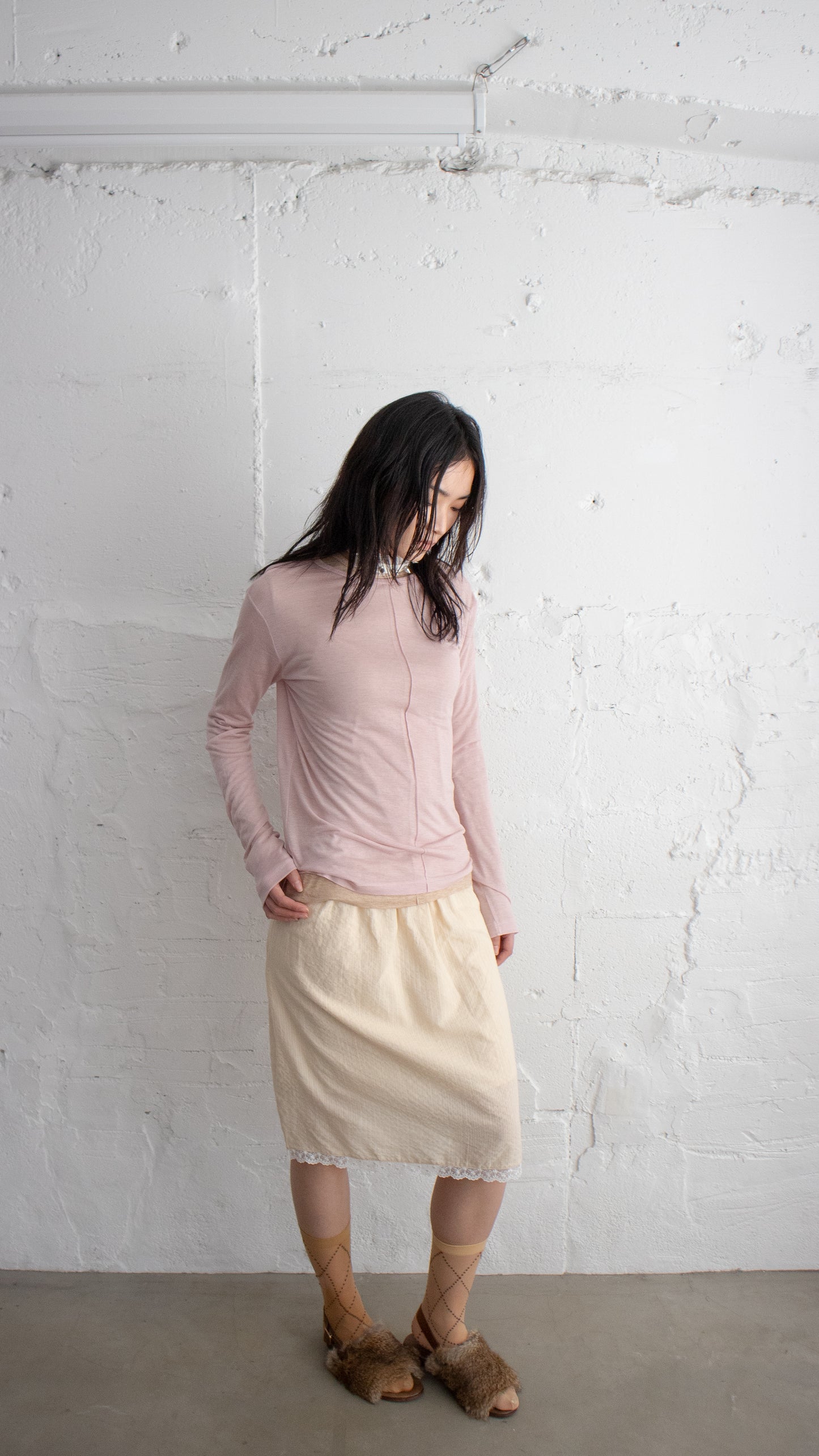 Ringo midi skirt (beige)