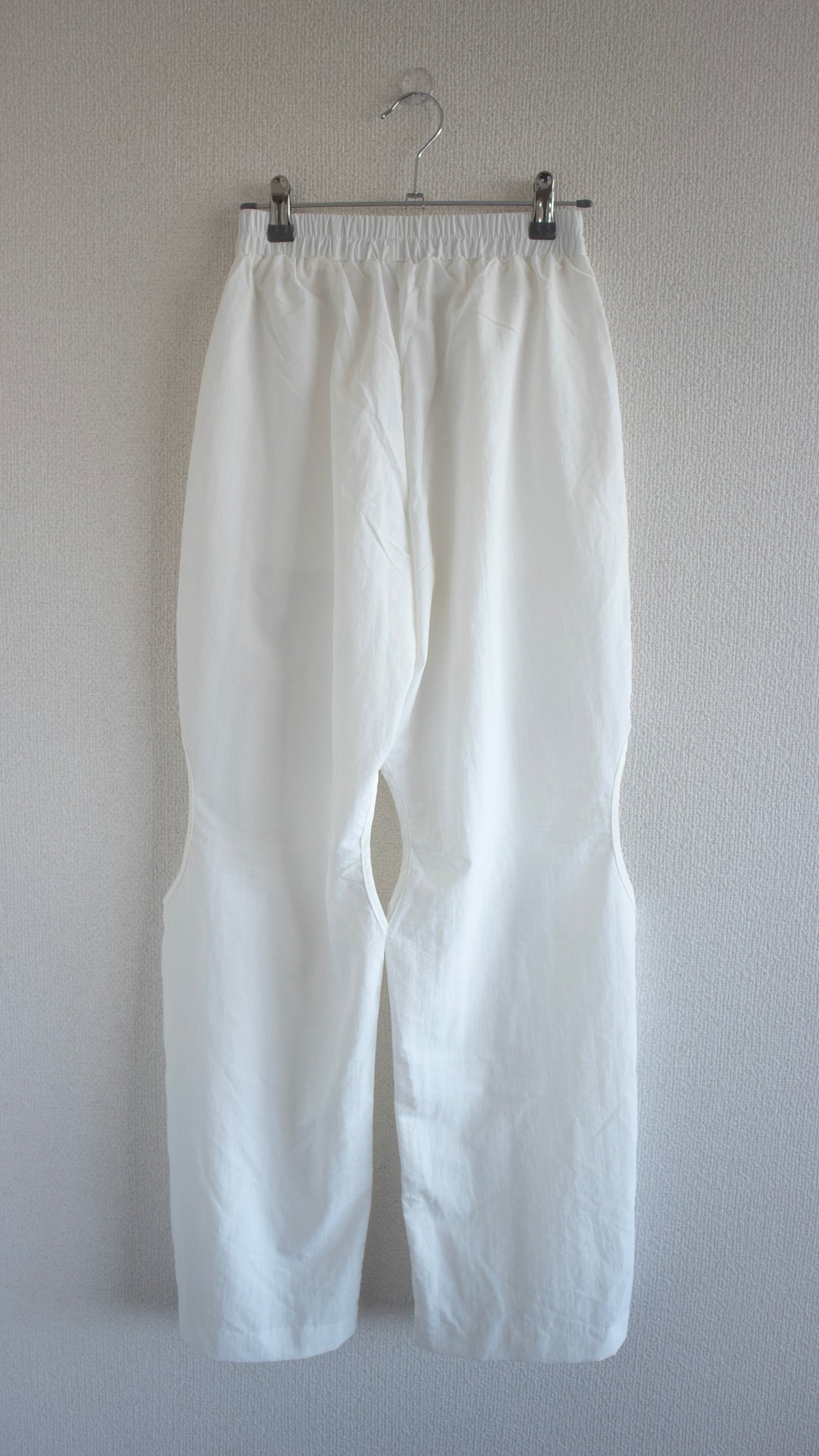 String hole nylon pants (white)